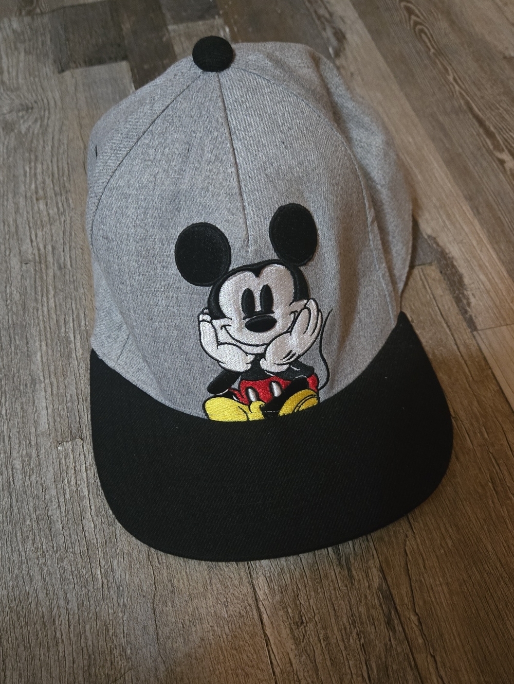 5/$25 SALE Mickey Mouse Grey & Black Baseball Cap